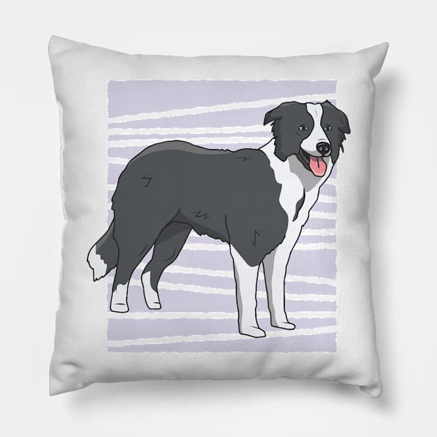 Beautiful Border Collie Pillow by BamBam