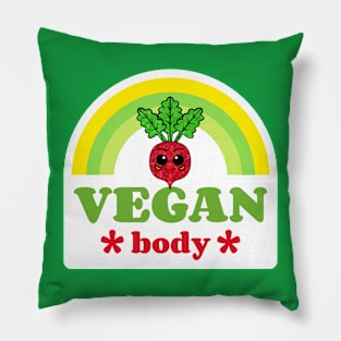 Funny Vegan Plant Based Diet Pillow