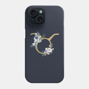 Taurus Floral Zodiac Symbol Phone Case