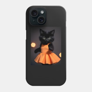 Dancing cat - Modern digital art Phone Case