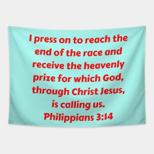 Bible Verse Philippians 3:14 Tapestry