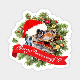 Christmas T-Rex Raaaaaaaargh!!! Magnet