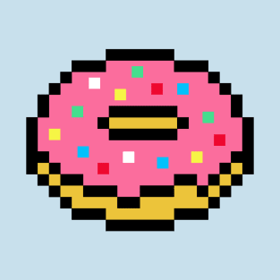 Pink Pixel Doughnut T-Shirt