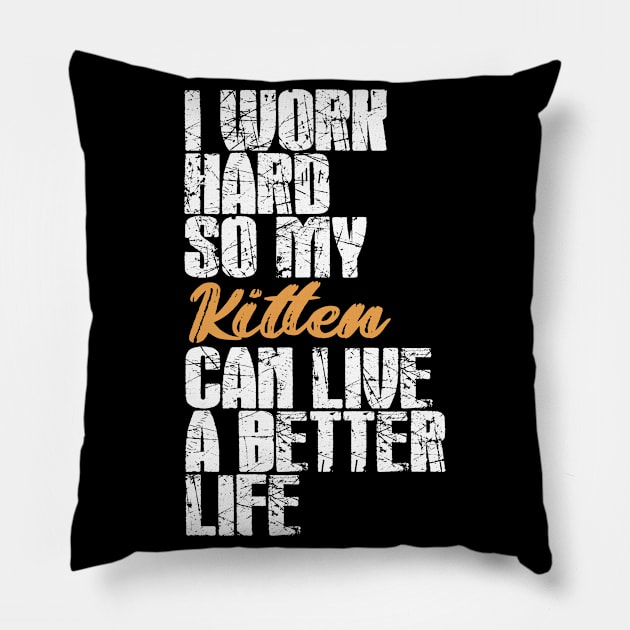 Kittens lover. Perfect present for mother dad friend him or her Pillow by SerenityByAlex
