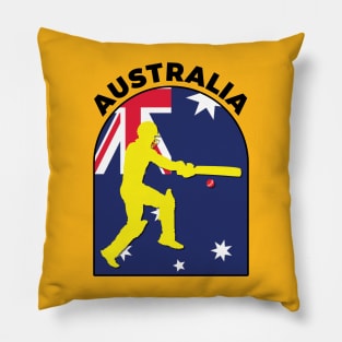 Australia Cricket Batsman Australia Flag Pillow