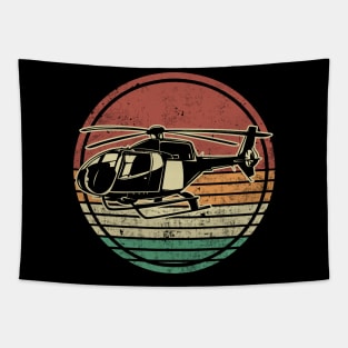 Helicopter Pilot Retro Vintage Tapestry