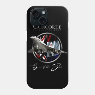 Concorde Retro Vintage British French aircraft travel pilot Phone Case