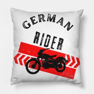 Motorcycle Vintage German Biker Pillow