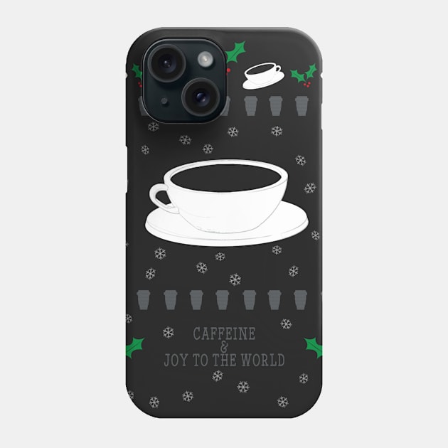 Caffeine Holiday Cheers Phone Case by nimsic