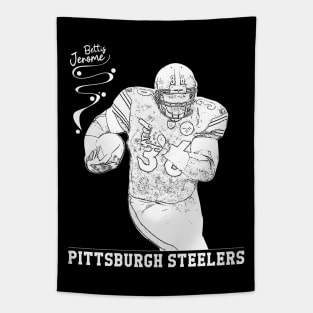 Jerome bettis | White || pittsburgh steelers Tapestry