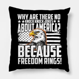 America Freedom Rings Patriotic Pillow