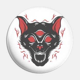 Blackcat angry Pin