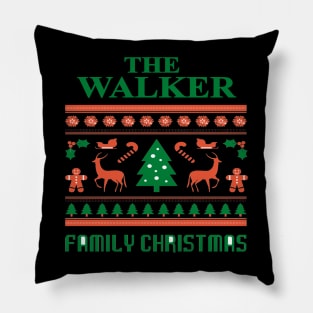 Family Christmas - Groovy Christmas WALKER family, Family Christmas T-shirt, Pjama T-shirt Pillow