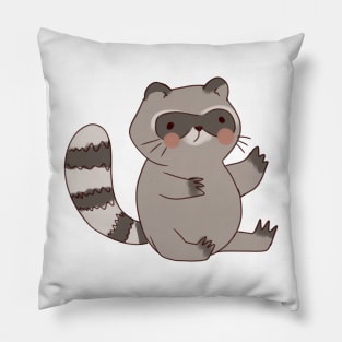 Cute Raccoon illustration Pillow