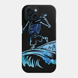 Surfing Skeleton Phone Case