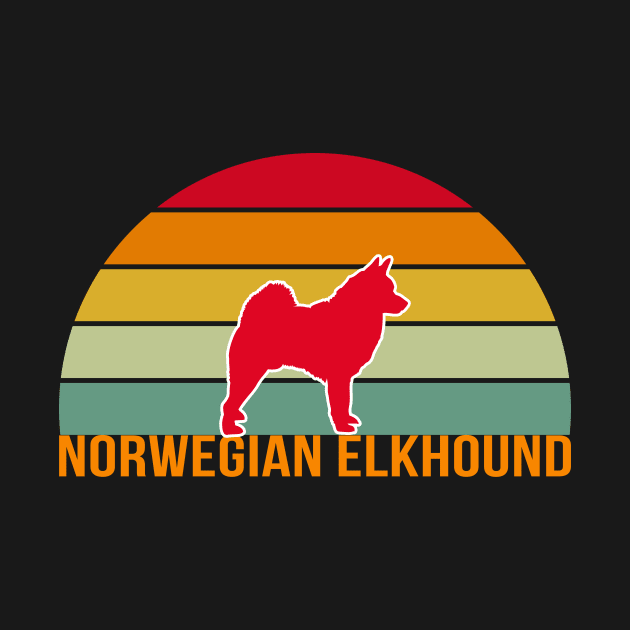 Norwegian Elkhound Vintage Silhouette by khoula252018