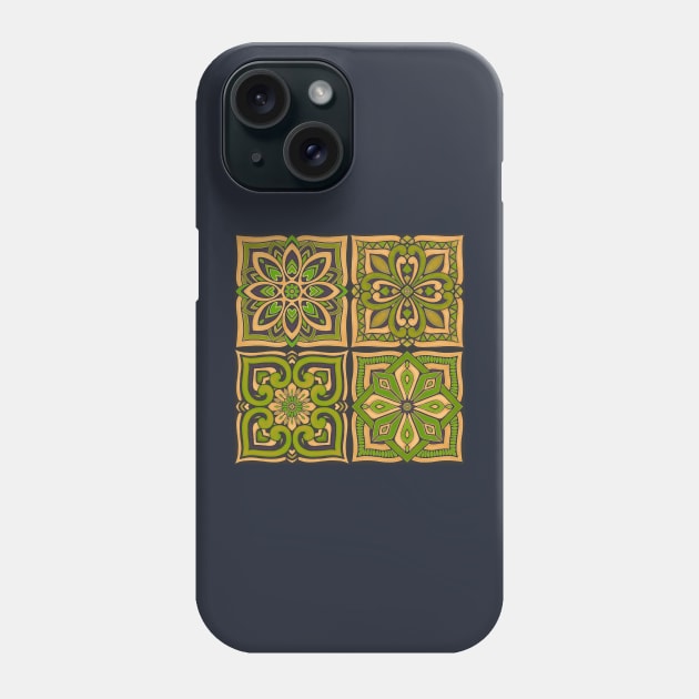 Moroccan Tiles - citrus Phone Case by AprilAppleArt
