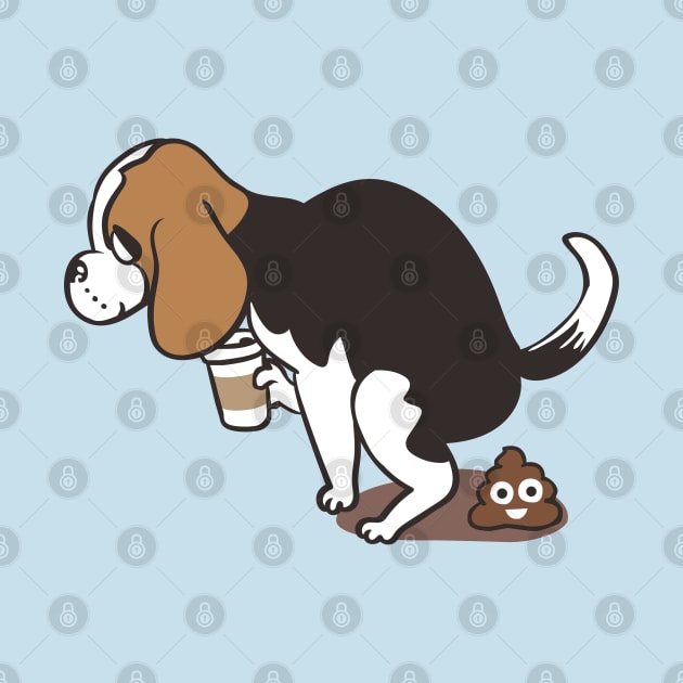 Coffee makes me poop Beagle by huebucket