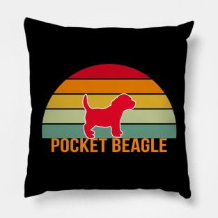 Pocket Beagle Vintage Silhouette Pillow