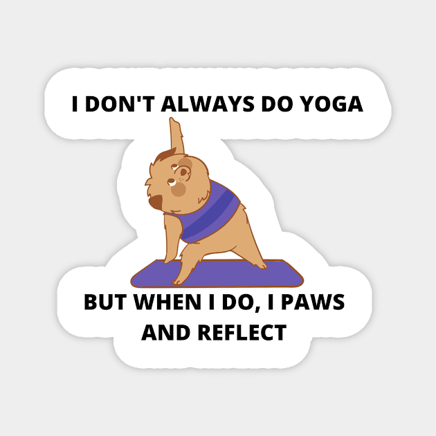 Dog Yoga Magnet by njhasty