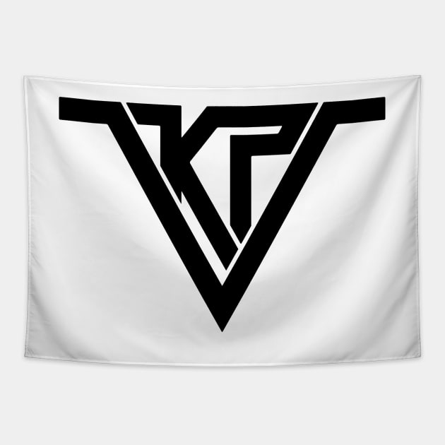 Black Logo (Centered Chest) Tapestry by KP5ive