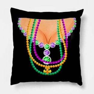 Mardi Gras Costume Mask Beads For Womens Girl Pillow