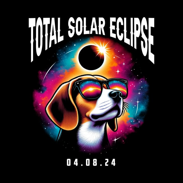 Beagle Eclipse Discoveries: Unique Tee with Loyal Beagle Pals by ArtByJenX