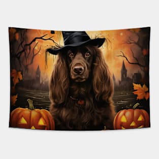 Sussex Spaniel Halloween Tapestry