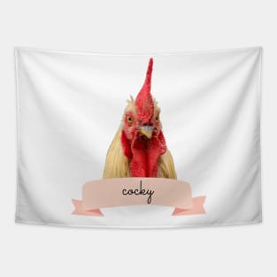 Angry Fowl Cocky Funny Rooster Chicken Lover Gift Tapestry