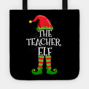 Teacher Elf Family Matching Christmas Group Funny Gift Tote