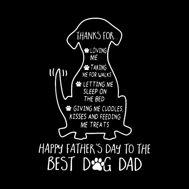 Happy Father Day Best Dog Dad by Buleskulls 