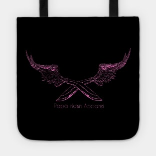 Knife wings pink Tote