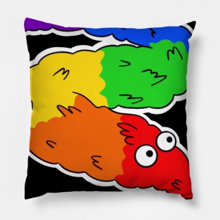 Rainbow Worm Pillow