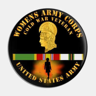 Womens Army Corps Vietnam Era - w WAC w Silhouette  Fire - NDSM X 300 Pin