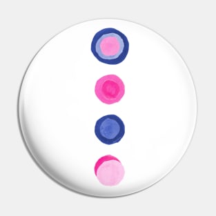 Circles Retro Blue Pink Pin