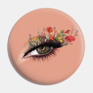 Floral lashes Pin