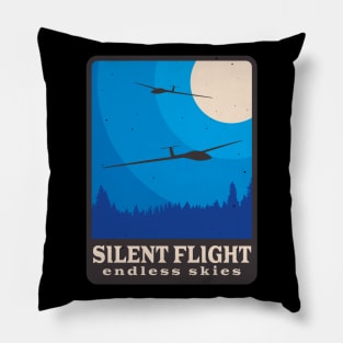 Soaring Fly Aviation Retro Glider Pilot Pillow