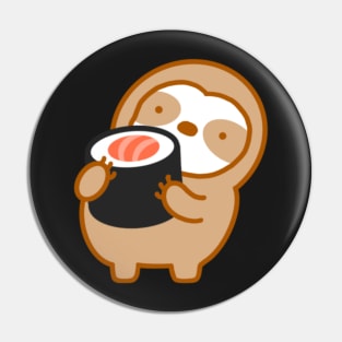 Cute Tuna Sushi Roll Sloth Pin