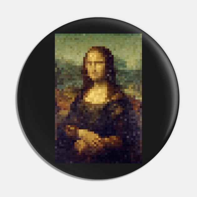 Mona Lisa Pixel Art Pin by christinegames