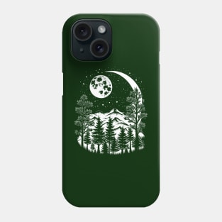 Mountain & Forest Under The Night Sky Phone Case