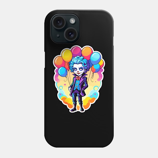 Clown Halloween Illustration Phone Case by FluffigerSchuh