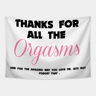 thanks for all the orgasms valentines day Tapestry