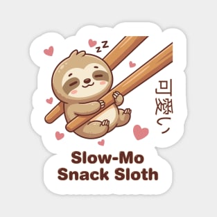 Cute Kawaii Sloth Chopstick Dumpling Cute Meme Magnet