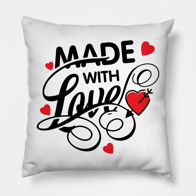 Made With Love Pillow by MohamedKhaled1