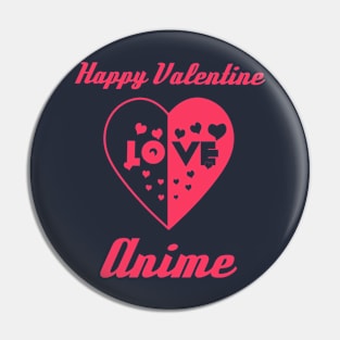 Heart in Love to Valentine Day Anime Pin