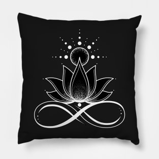 Lotus flower & infinity sign 02 Pillow