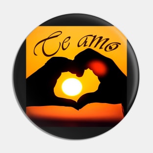 Te amo (I love you in Spanish) - Sepia Pin
