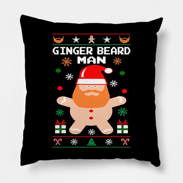 Ginger Beard Man Pillow by CikoChalk