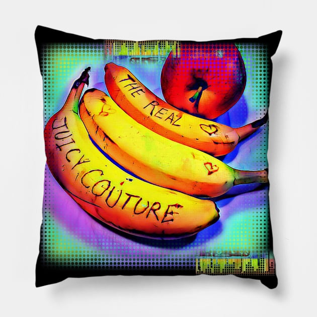 Go bananas - The REAL JUICY COUTURE colorful fruit art – YUMMY & delicious Pillow by originalsusie