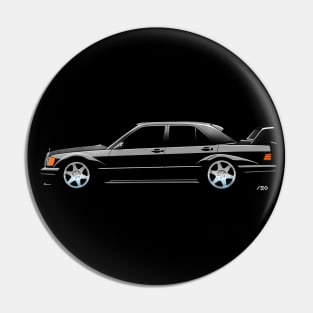 Mercedes 190E Cosworth Evolution II (Black) - Roadside Icons Pin